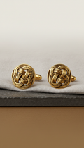 Engraved Antique Gold Cufflinks Set